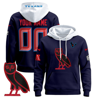 Houston Texans OVO 2024 Custom Pullover Hoodie