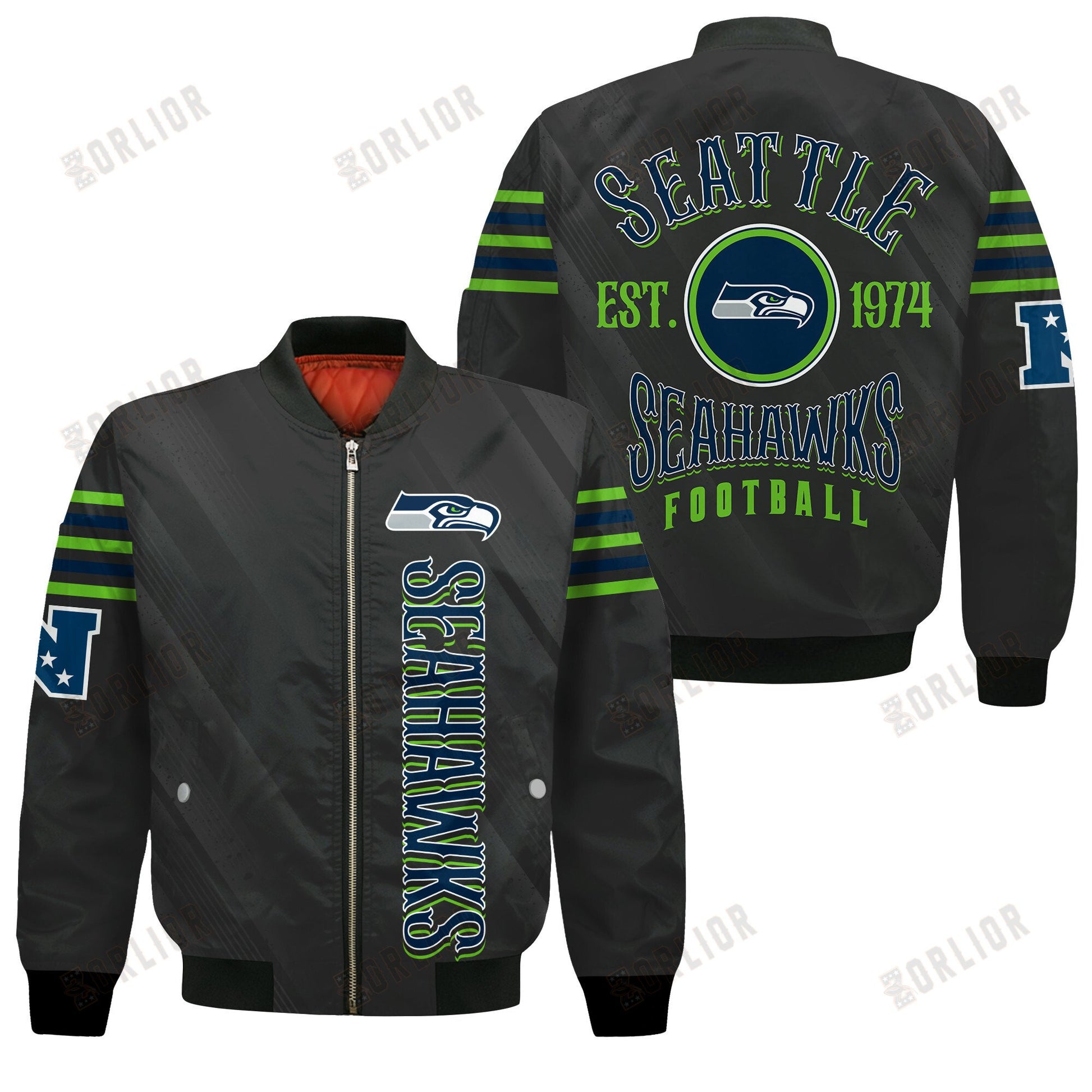 Seattle Seahawks Football Team 2024- 25 Breath Of The Idol Bomber Jacket