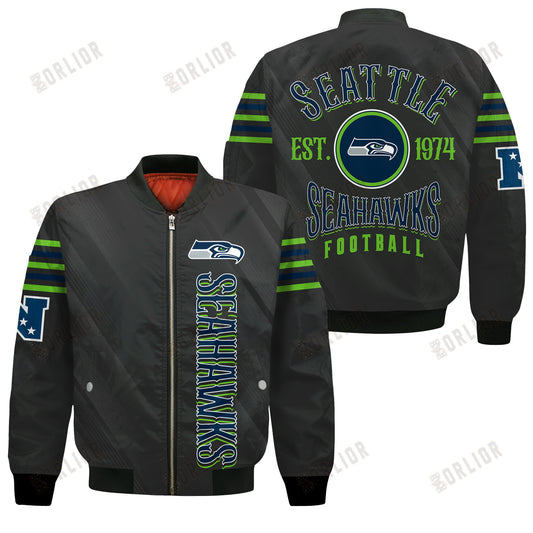 Seattle Seahawks Football Team 2024- 25 Breath Of The Idol Bomber Jacket
