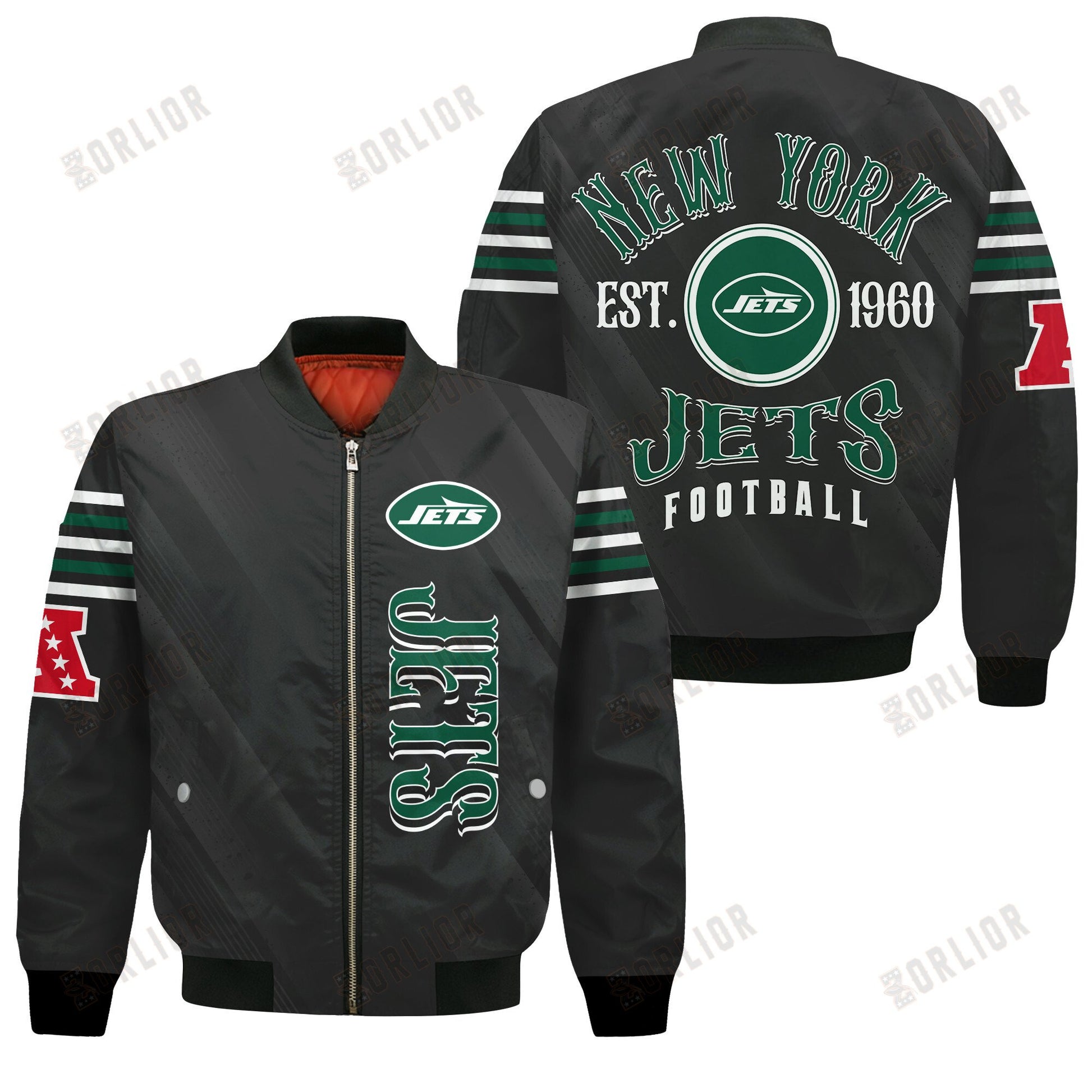 New York Jets Football Team 2024- 25 Breath Of The Idol Bomber Jacket