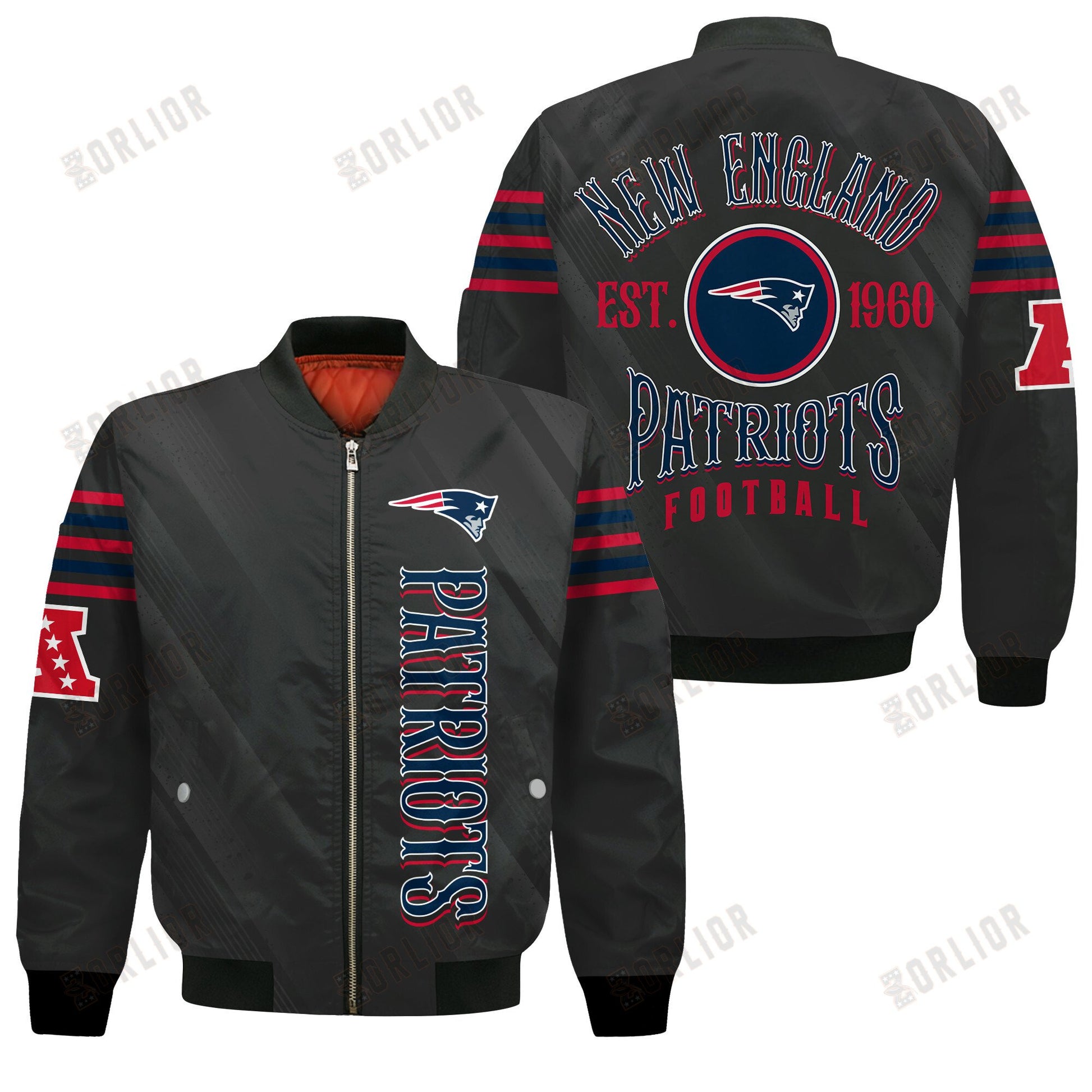 New England Patriots Football Team 2024- 25 Breath Of The Idol Bomber Jacket
