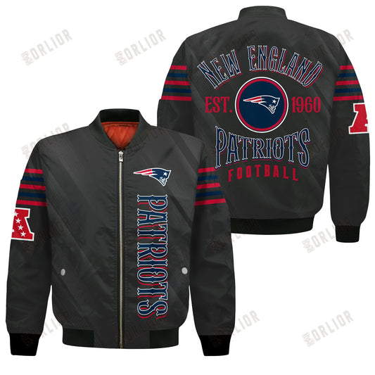 New England Patriots Football Team 2024- 25 Breath Of The Idol Bomber Jacket