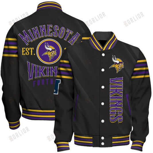Minnesota Vikings Football Team 2024- 25 Breath Of The Idol Unisex Varsity Jacket