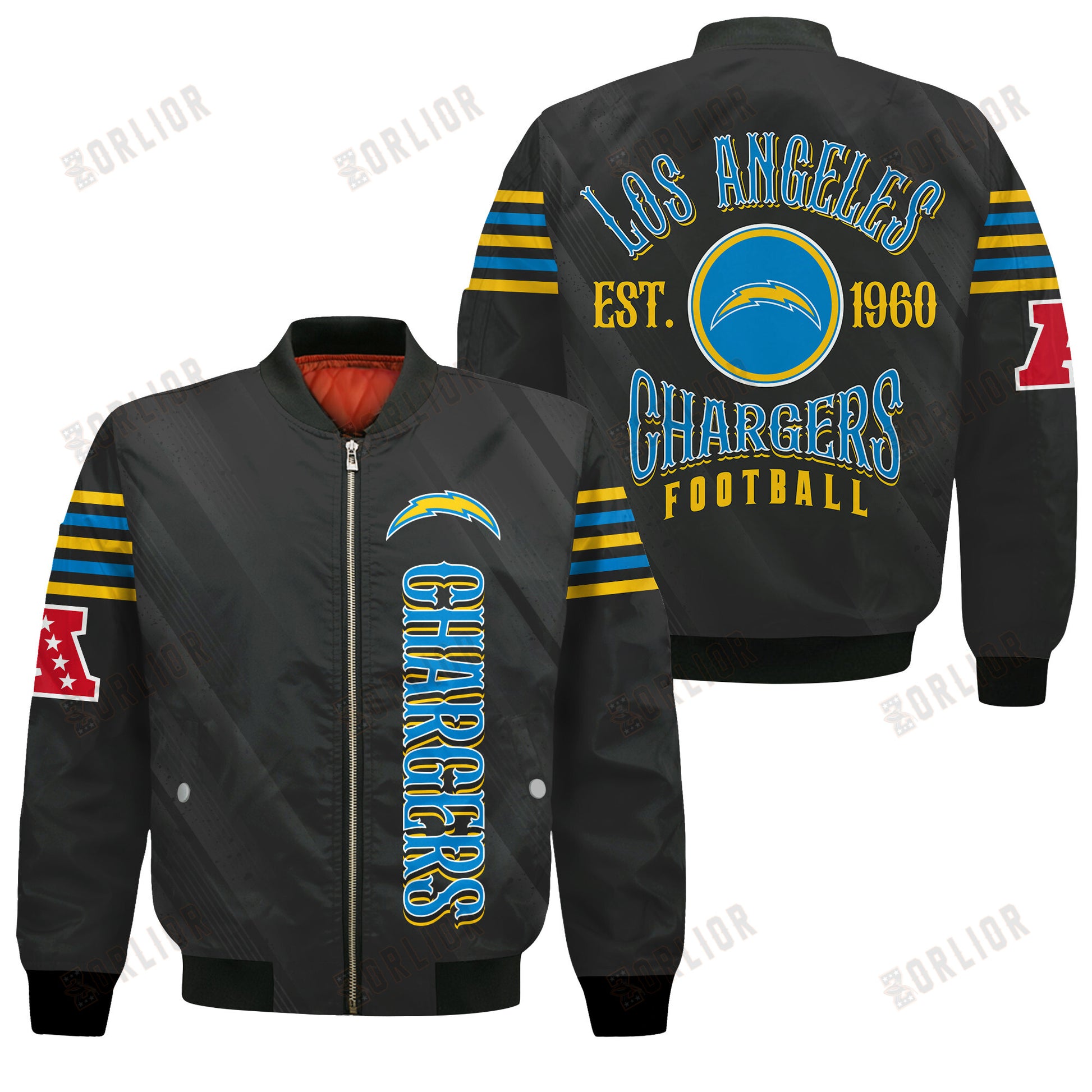 Los Angeles Chargers Football Team 2024- 25 Breath Of The Idol Bomber Jacket