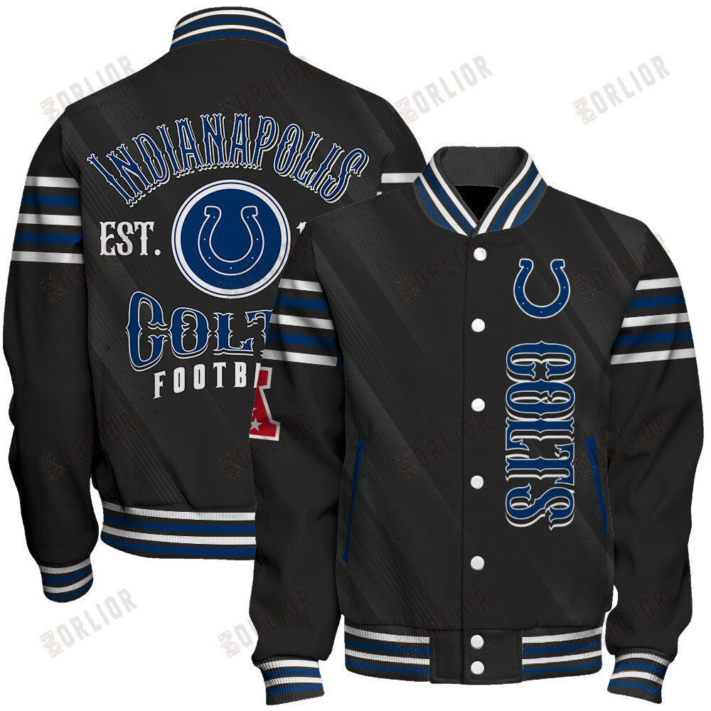 Indianapolis Colts Football Team 2024- 25 Breath Of The Idol Unisex Varsity Jacket