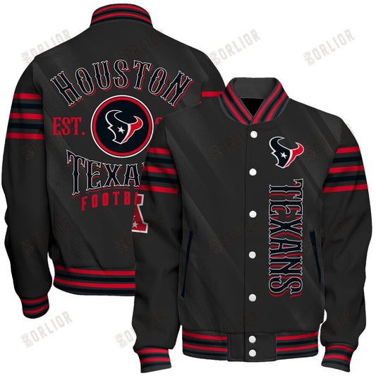 Houston Texans Football Team 2024- 25 Breath Of The Idol Unisex Varsity Jacket