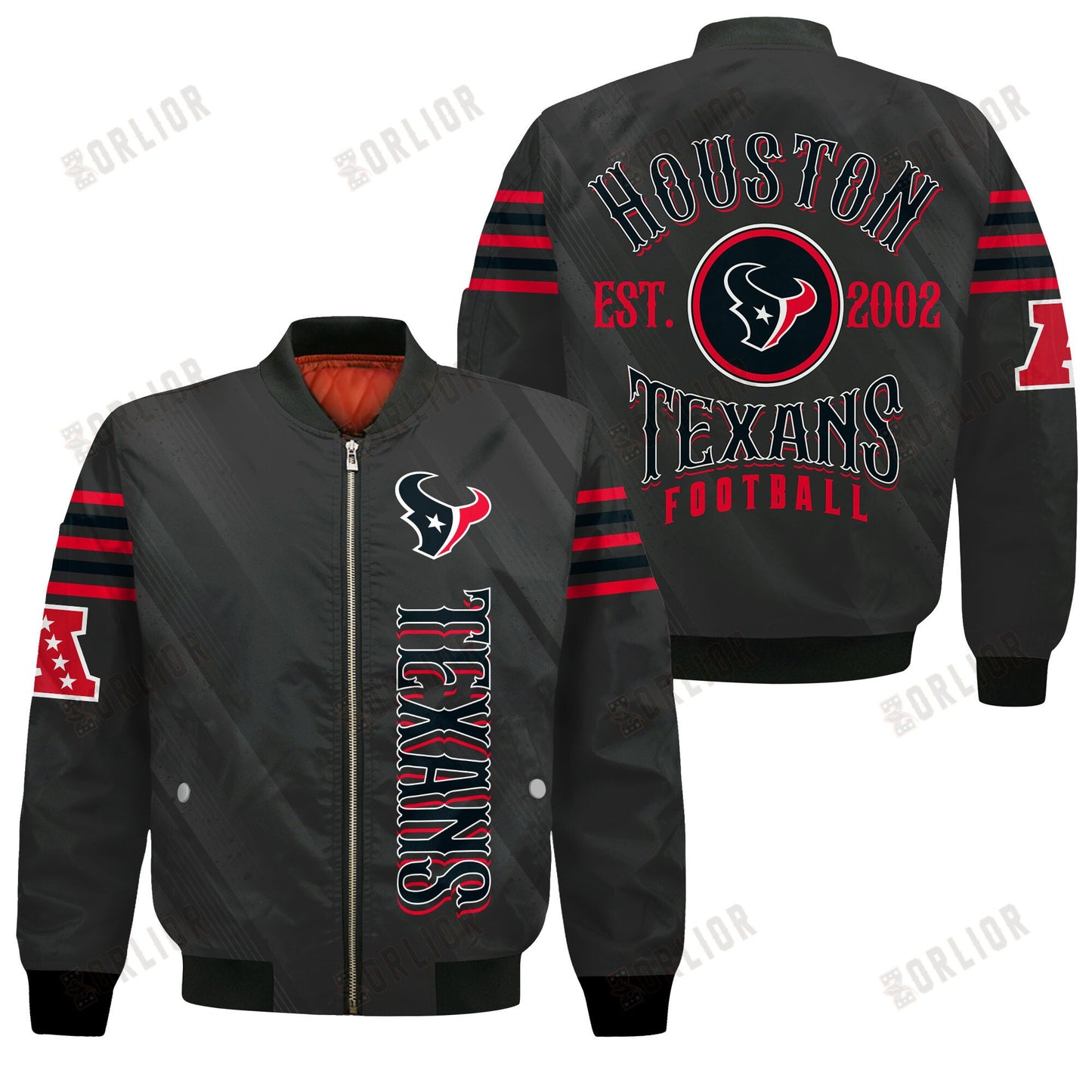 Houston Texans Football Team 2024- 25 Breath Of The Idol Bomber Jacket