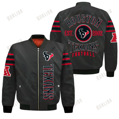 Houston Texans Football Team 2024- 25 Breath Of The Idol Bomber Jacket