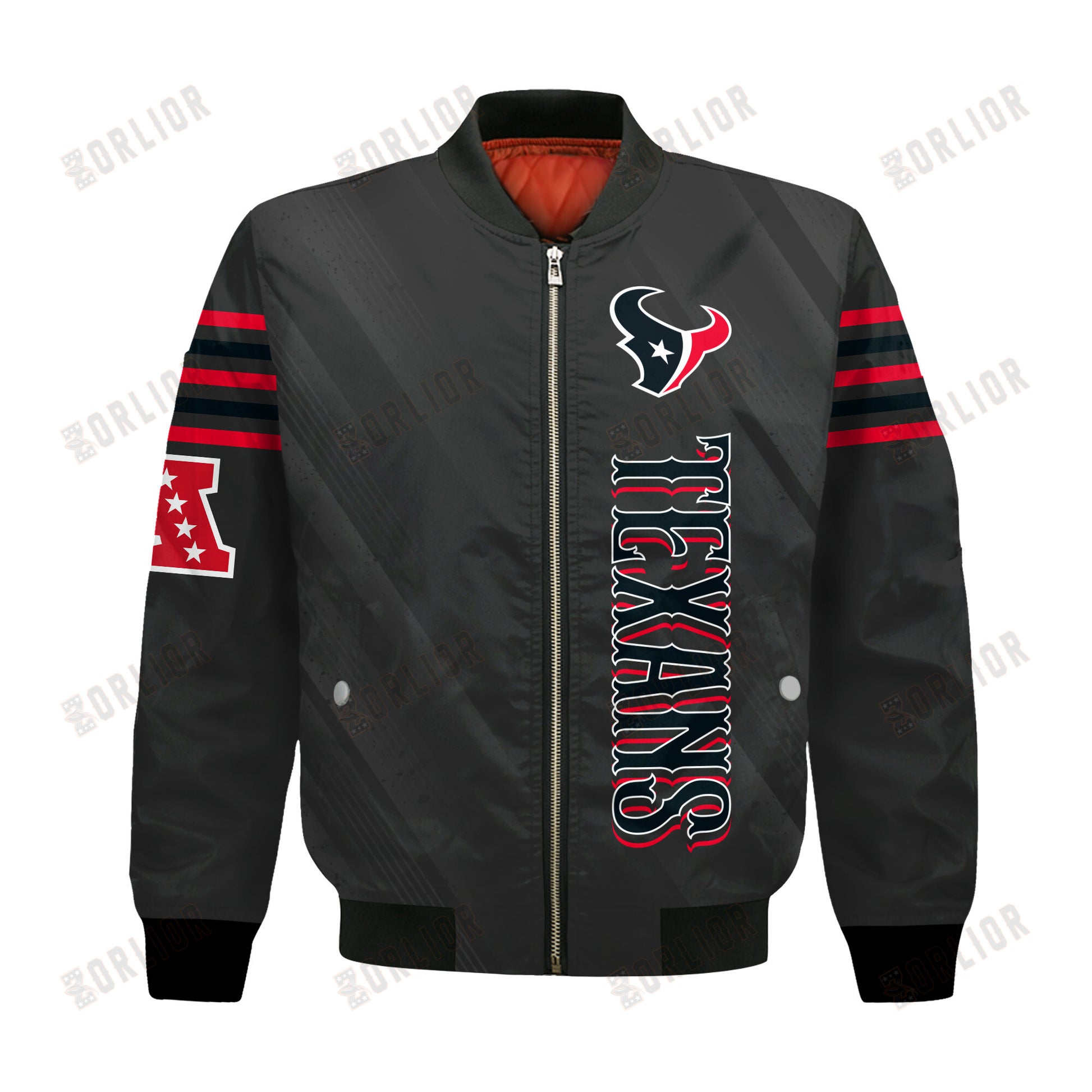 Houston Texans Football Team 2024- 25 Breath Of The Idol Bomber Jacket