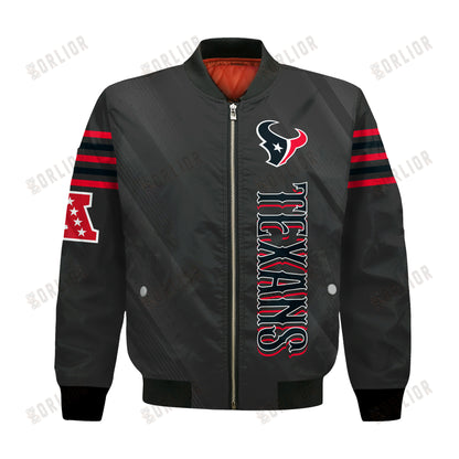 Houston Texans Football Team 2024- 25 Breath Of The Idol Bomber Jacket