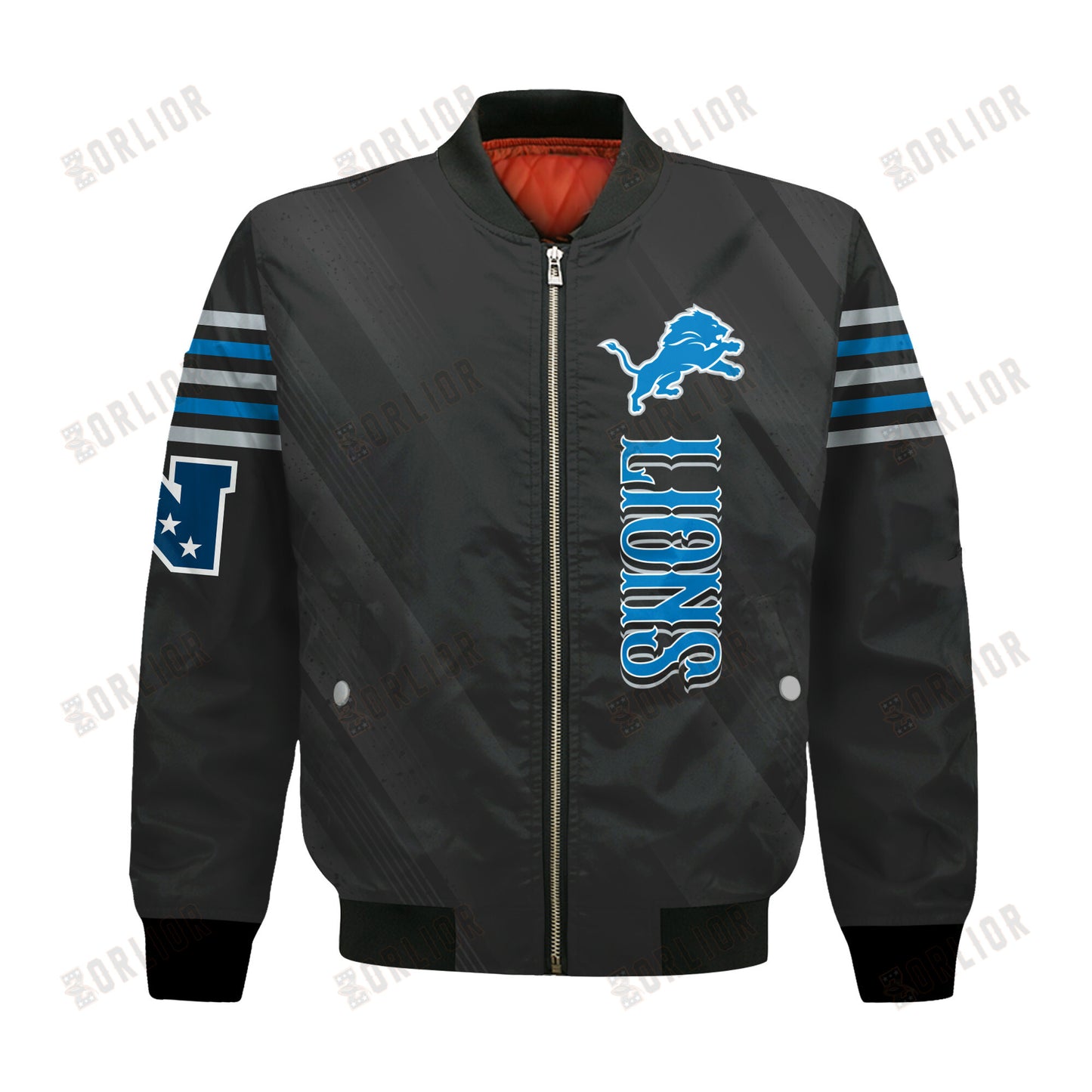 Detroit Lions Football Team 2024- 25 Breath Of The Idol Bomber Jacket