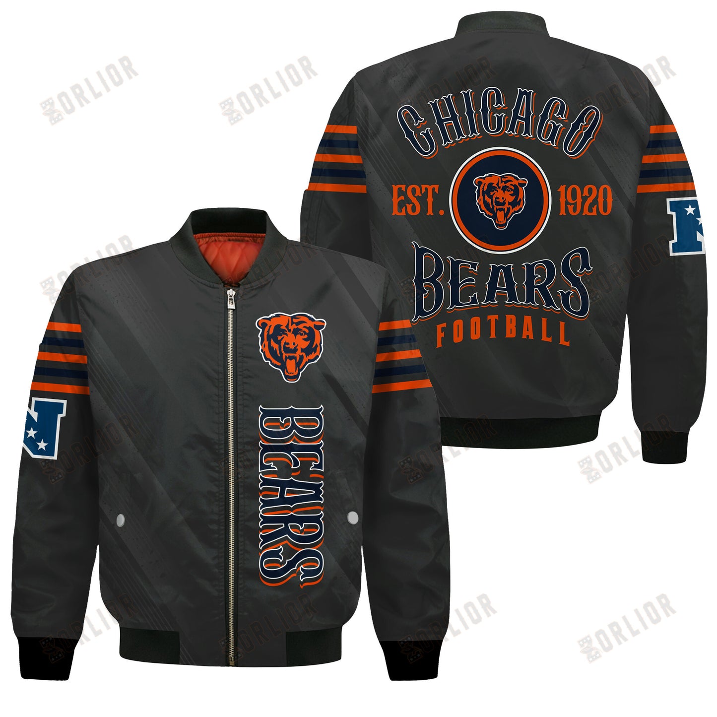 Chicago Bears Football Team 2024- 25 Breath Of The Idol Bomber Jacket