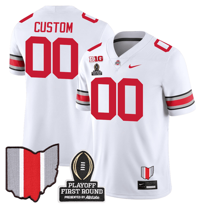 Custom Ohio State Buckeyes Jersey - CFP First Round Patch