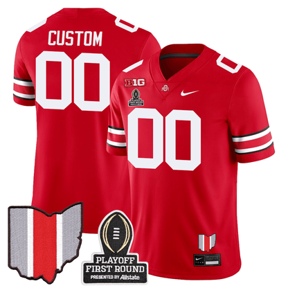 Custom Ohio State Buckeyes Jersey - CFP First Round Patch