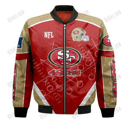 San Francisco 49ers Football Team 2024- 25 The Heat Of The New Season Bomber Jacket