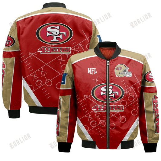San Francisco 49ers Football Team 2024- 25 The Heat Of The New Season Bomber Jacket