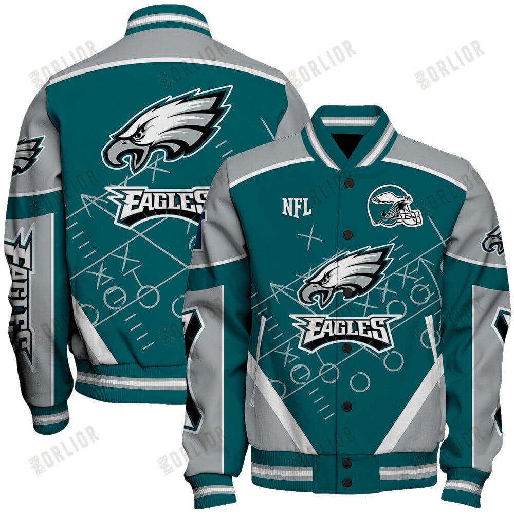 Philadelphia Eagles Football Team 2024- 25 The Heat Of The New Season Unisex Varsity Jacket