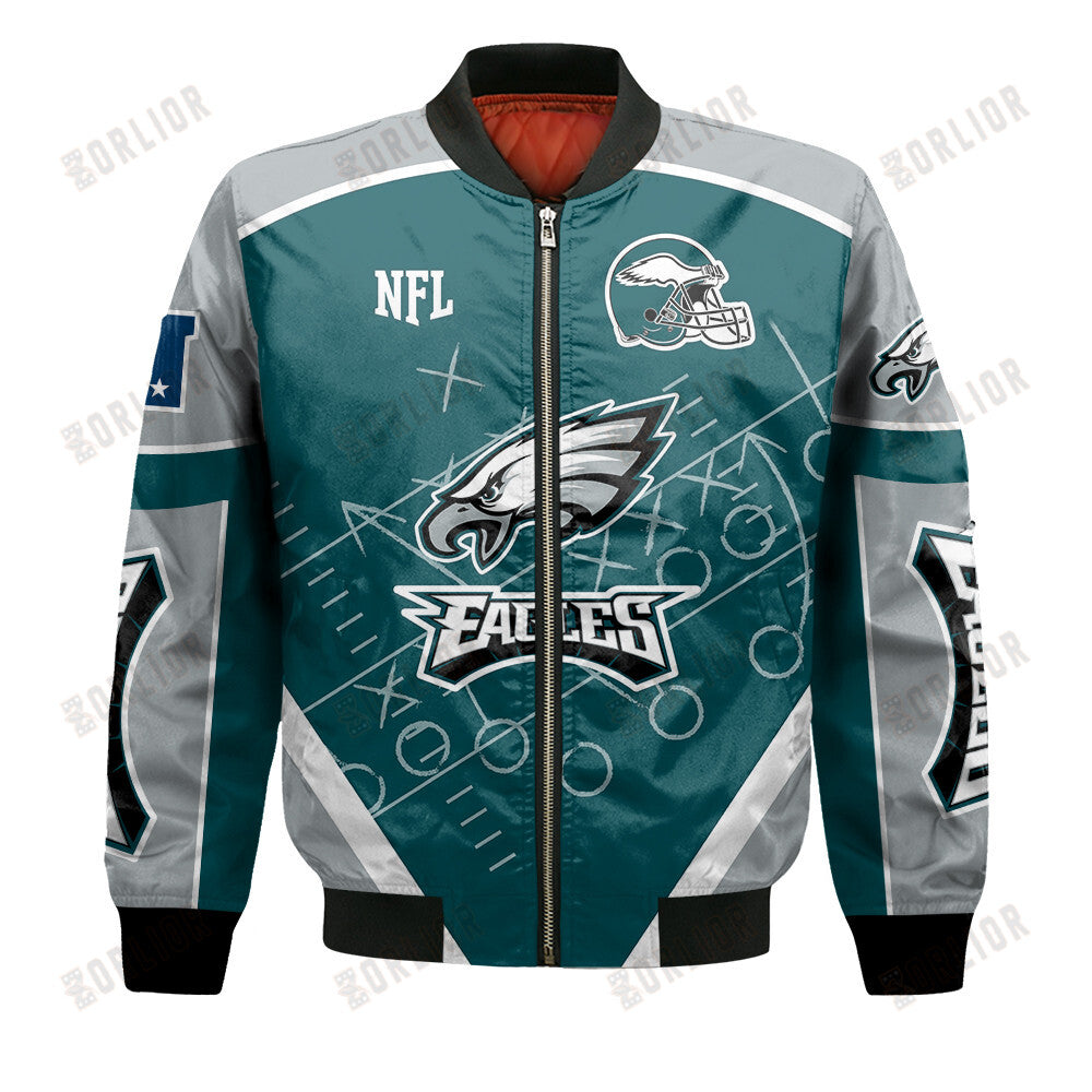 Philadelphia Eagles Football Team 2024- 25 The Heat Of The New Season Bomber Jacket