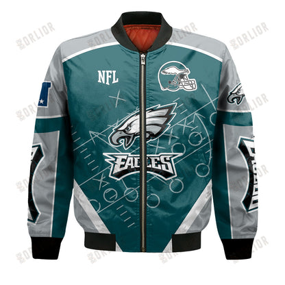 Philadelphia Eagles Football Team 2024- 25 The Heat Of The New Season Bomber Jacket
