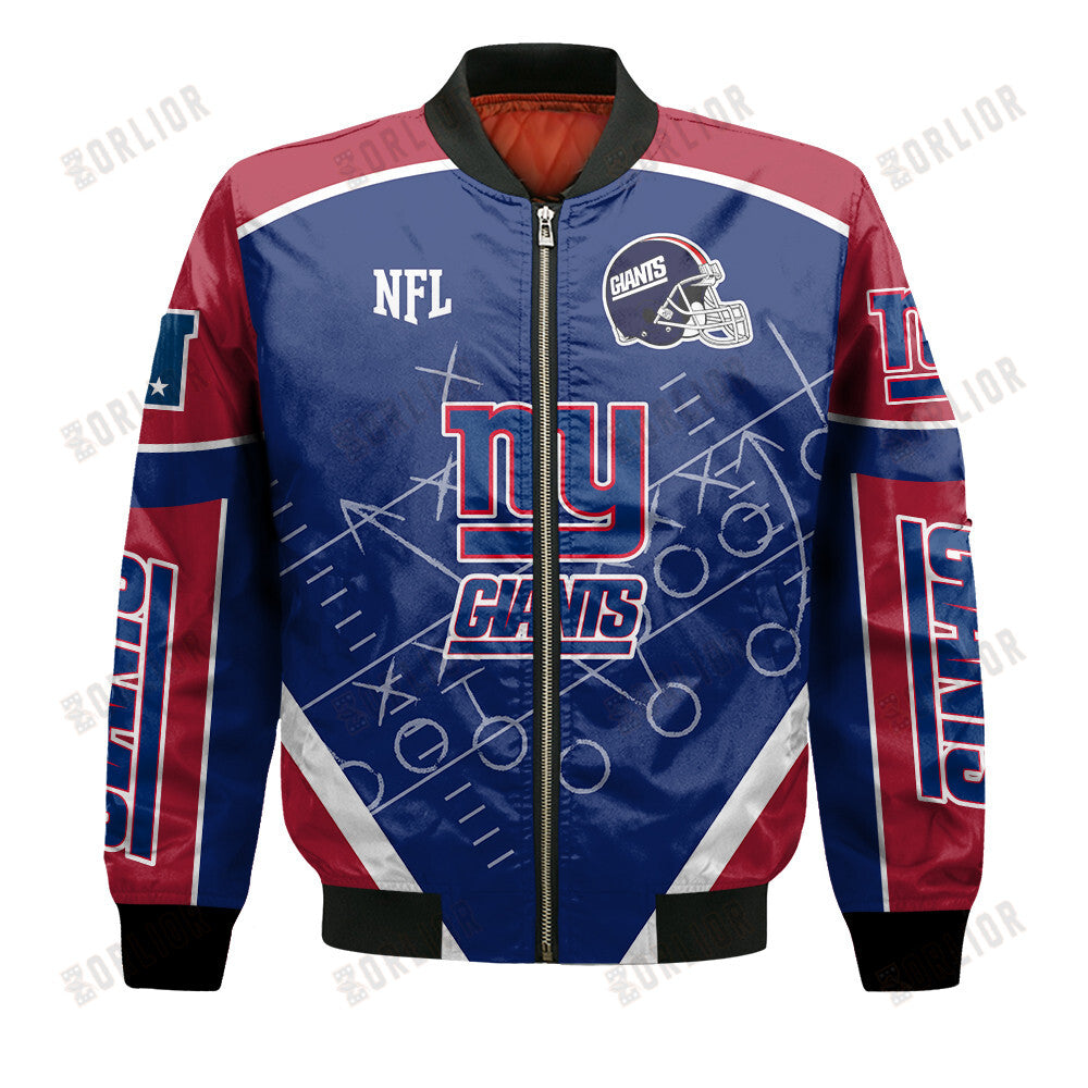 New York Giants Football Team 2024- 25 The Heat Of The New Season Bomber Jacket