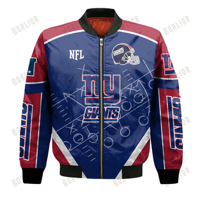New York Giants Football Team 2024- 25 The Heat Of The New Season Bomber Jacket
