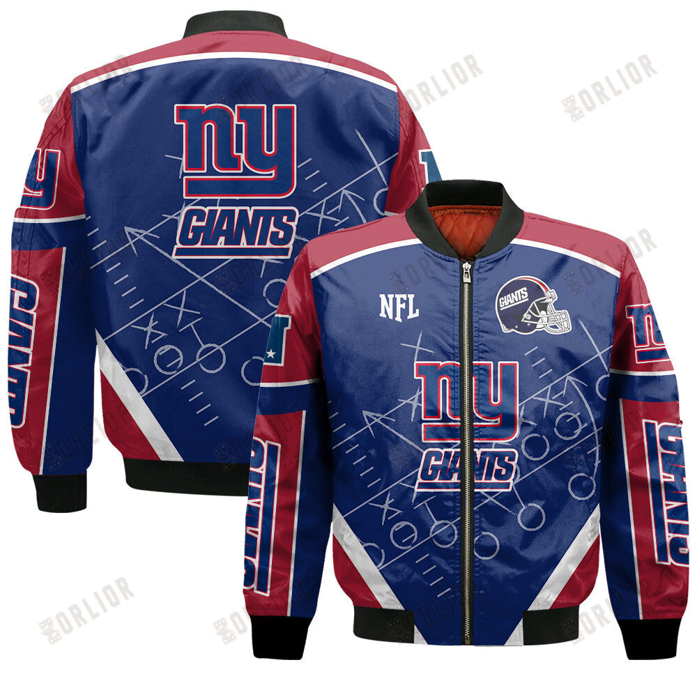 New York Giants Football Team 2024- 25 The Heat Of The New Season Bomber Jacket