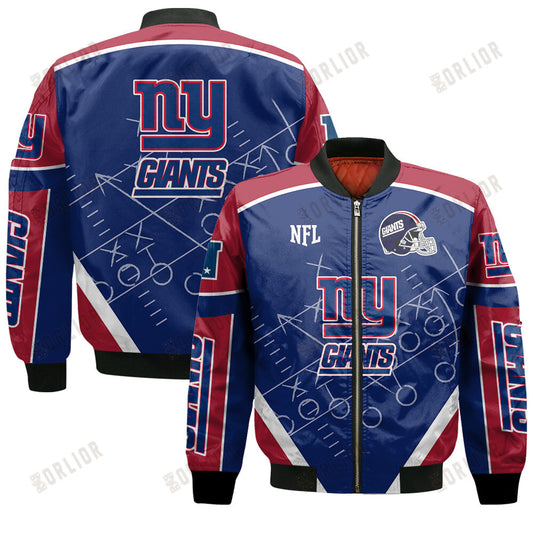 New York Giants Football Team 2024- 25 The Heat Of The New Season Bomber Jacket