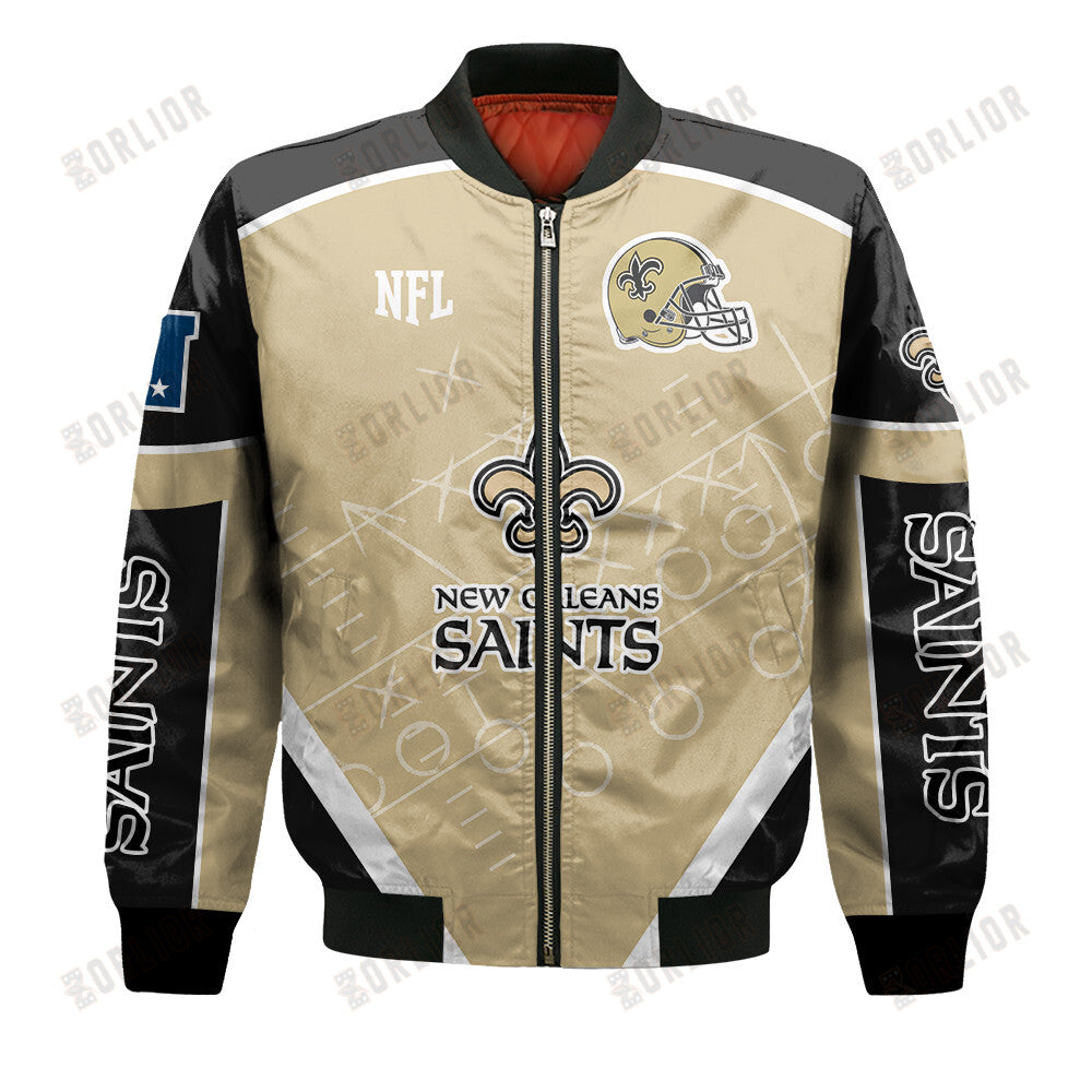 New Orleans Saints Football Team 2024- 25 The Heat Of The New Season Bomber Jacket