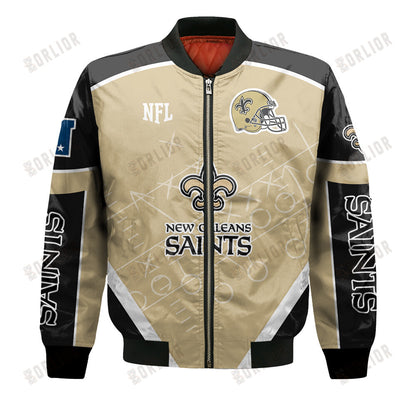New Orleans Saints Football Team 2024- 25 The Heat Of The New Season Bomber Jacket