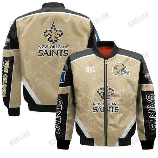 New Orleans Saints Football Team 2024- 25 The Heat Of The New Season Bomber Jacket