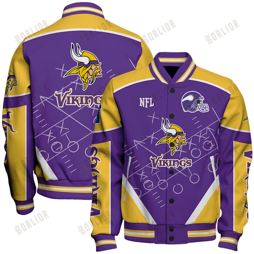 Minnesota Vikings Football Team 2024- 25 The Heat Of The New Season Unisex Varsity Jacket