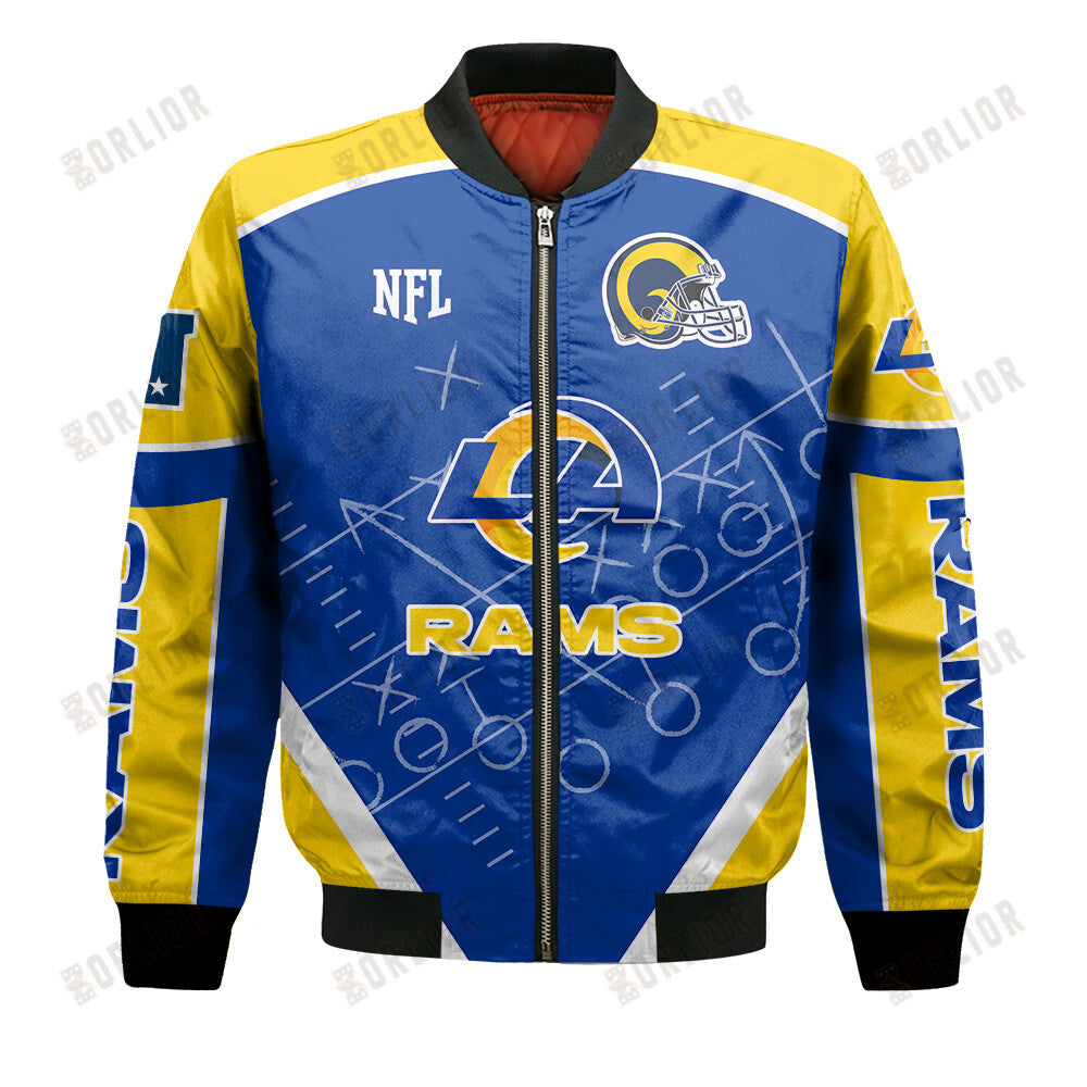 Los Angeles Rams Football Team 2024- 25 The Heat Of The New Season Bomber Jacket