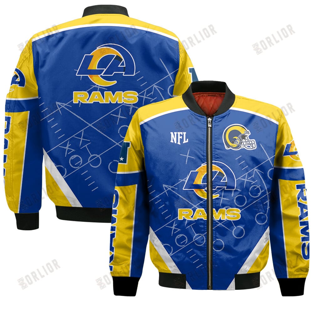 Los Angeles Rams Football Team 2024- 25 The Heat Of The New Season Bomber Jacket
