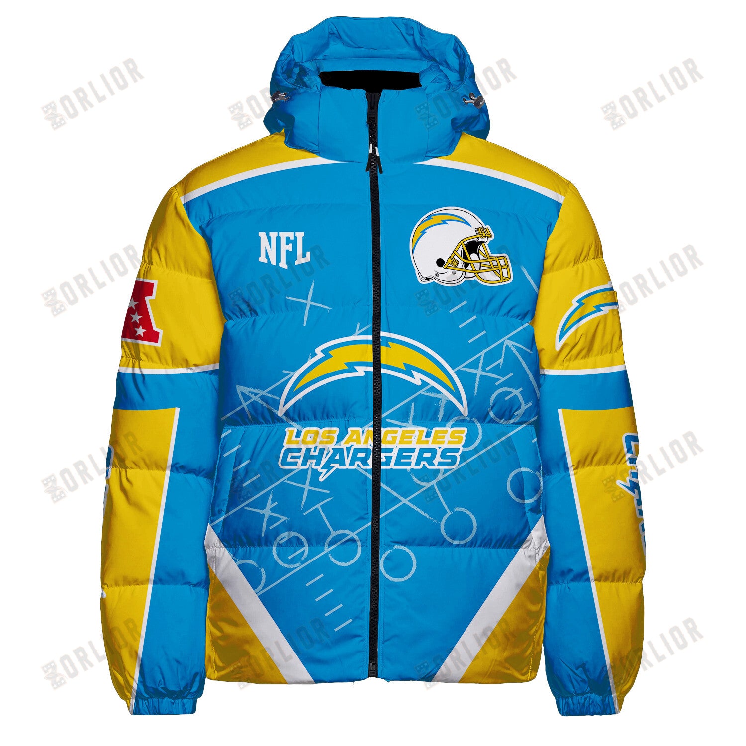 Los Angeles Chargers Football Team 2024- 25 The Heat Of The New Season Bomber Jacket