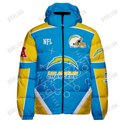 Los Angeles Chargers Football Team 2024- 25 The Heat Of The New Season Bomber Jacket