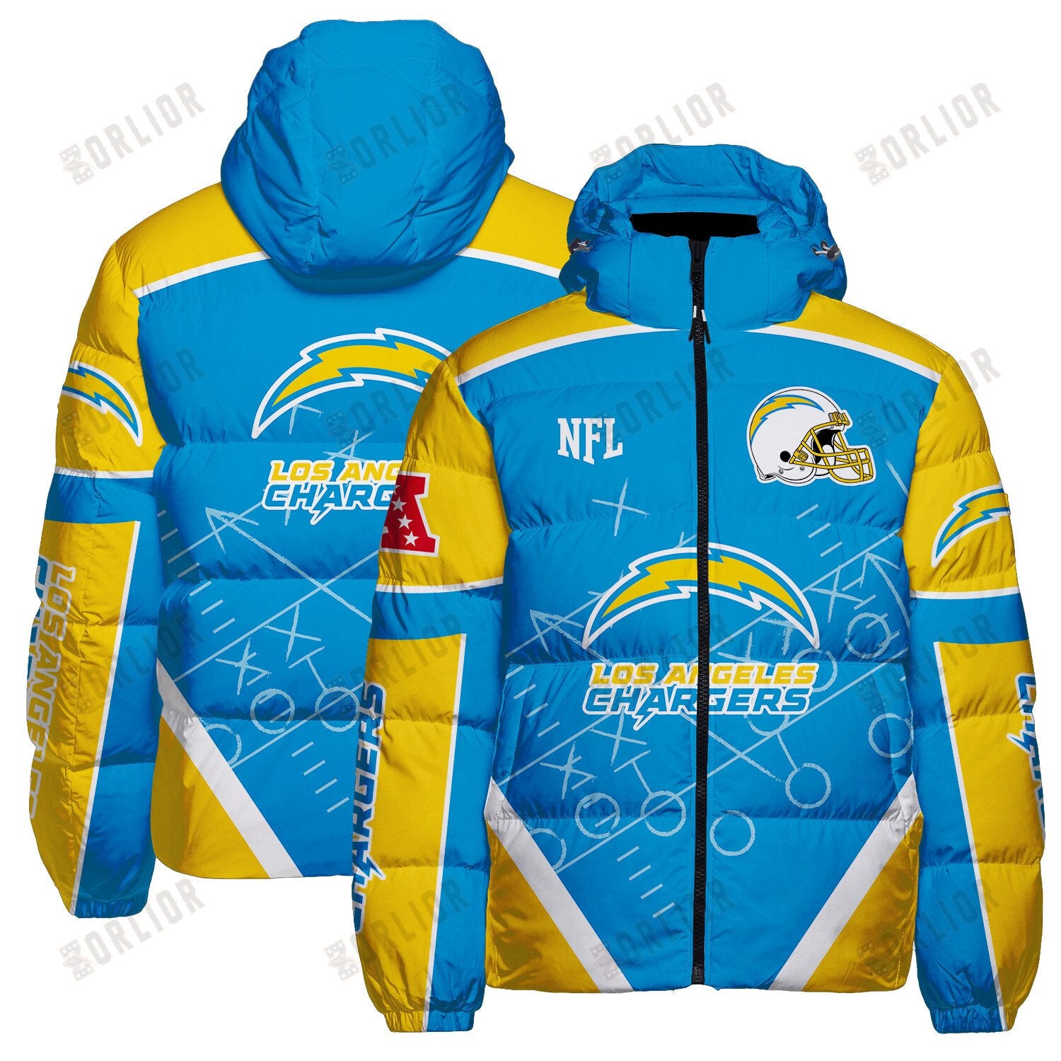 Los Angeles Chargers Football Team 2024- 25 The Heat Of The New Season Bomber Jacket