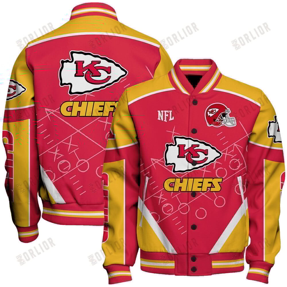Kansas City Chiefs Football Team 2024- 25 The Heat Of The New Season Unisex Varsity Jacket