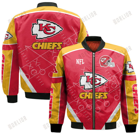 Kansas City Chiefs Football Team 2024- 25 The Heat Of The New Season Bomber Jacket