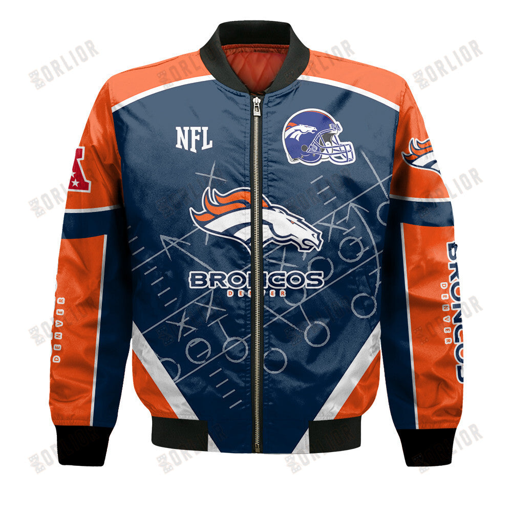 Denver Broncos Football Team 2024- 25 The Heat Of The New Season Bomber Jacket