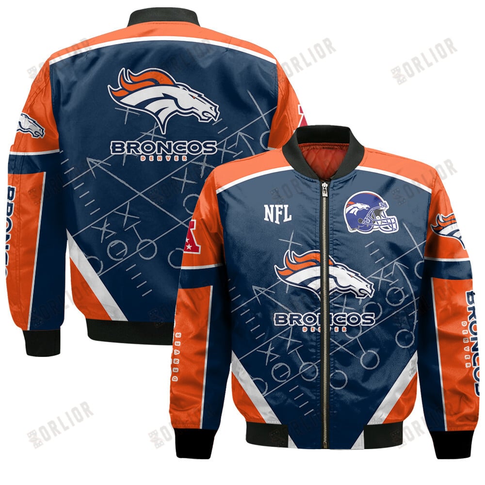 Denver Broncos Football Team 2024- 25 The Heat Of The New Season Bomber Jacket