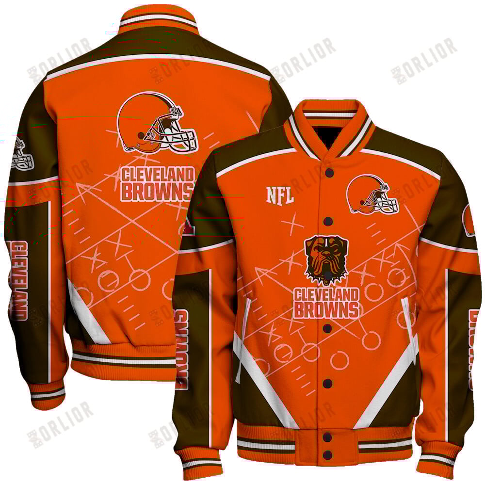 Cleveland Browns Football Team 2024- 25 The Heat Of The New Season Unisex Varsity Jacket