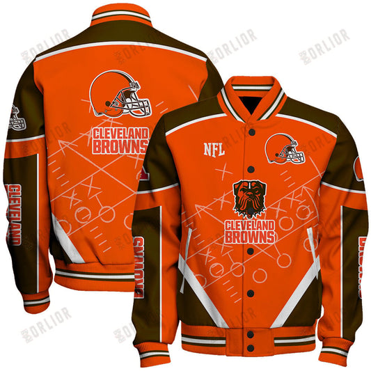 Cleveland Browns Football Team 2024- 25 The Heat Of The New Season Unisex Varsity Jacket