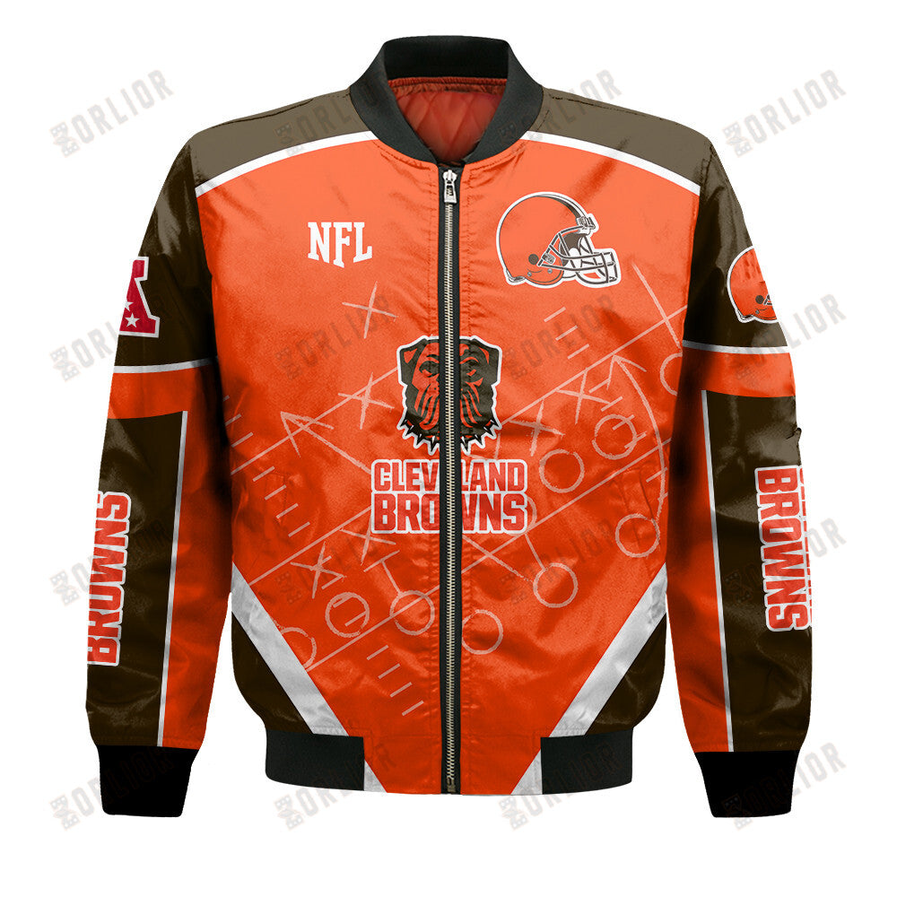 Cleveland Browns Football Team 2024- 25 The Heat Of The New Season Bomber Jacket