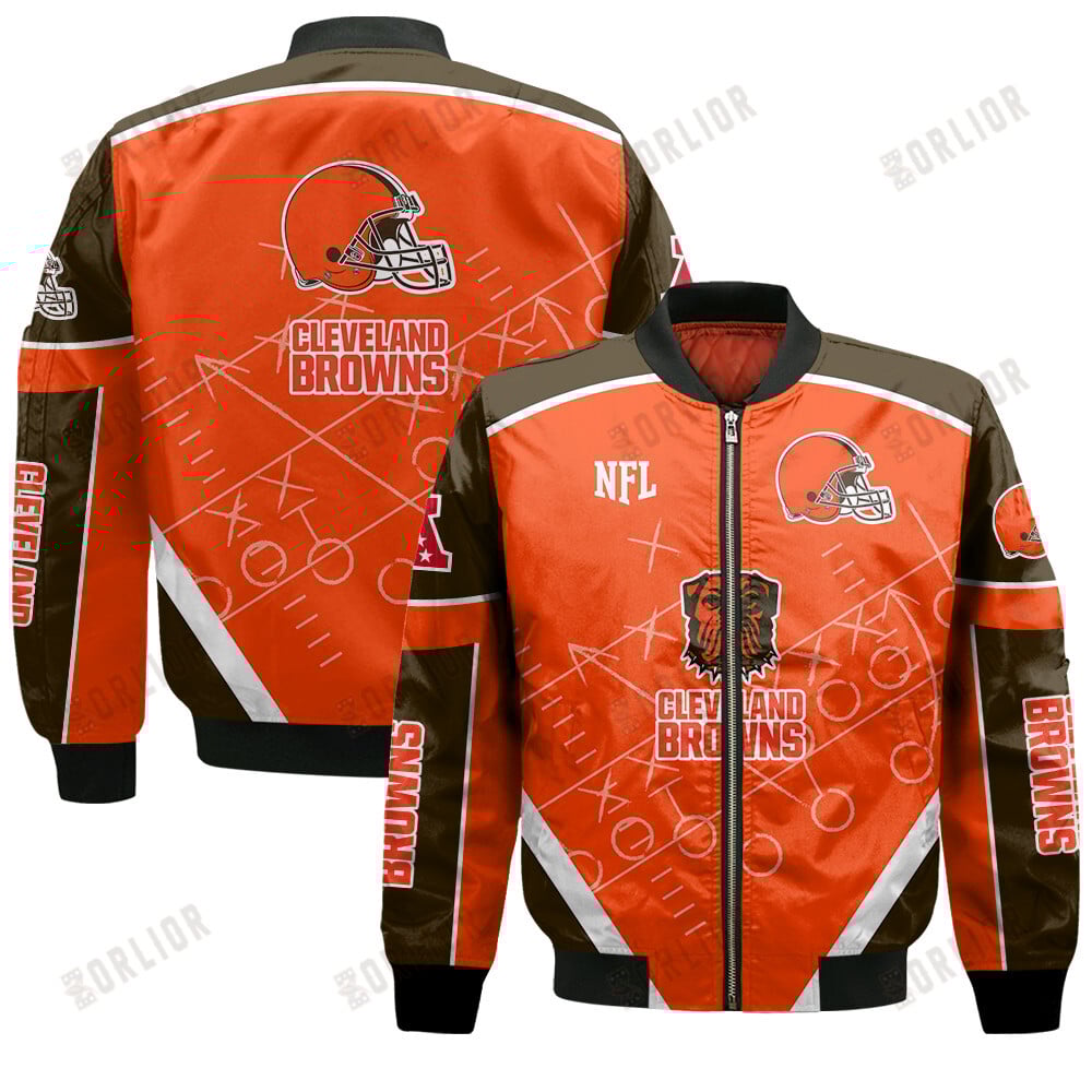 Cleveland Browns Football Team 2024- 25 The Heat Of The New Season Bomber Jacket