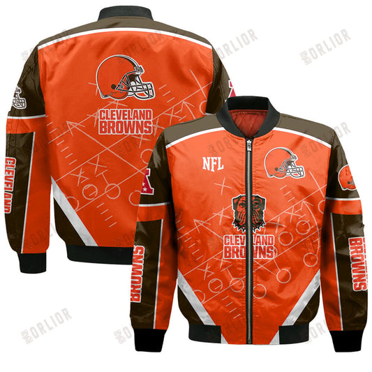 Cleveland Browns Football Team 2024- 25 The Heat Of The New Season Bomber Jacket