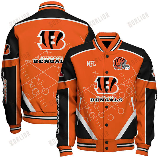 Cincinnati Bengals Football Team 2024- 25 The Heat Of The New Season Unisex Varsity Jacket