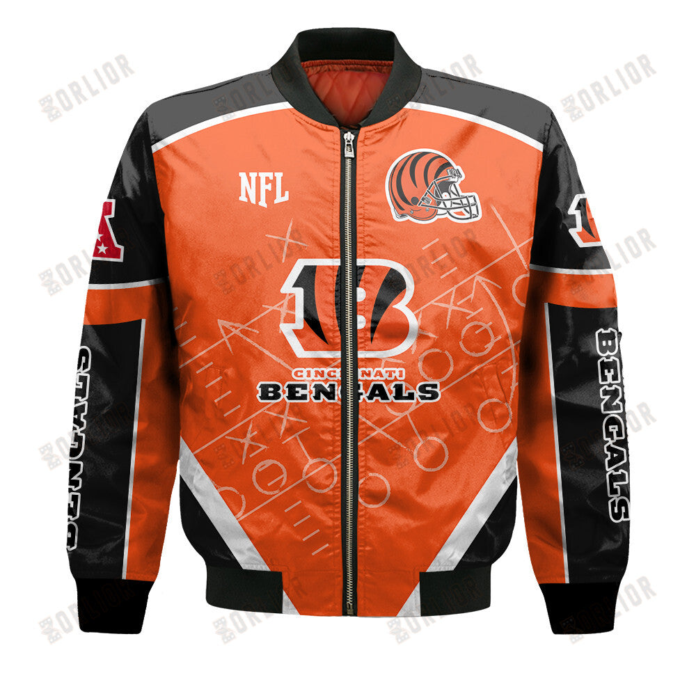 Cincinnati Bengals Football Team 2024- 25 The Heat Of The New Season Bomber Jacket