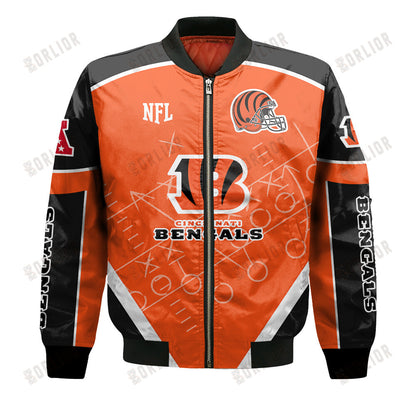 Cincinnati Bengals Football Team 2024- 25 The Heat Of The New Season Bomber Jacket