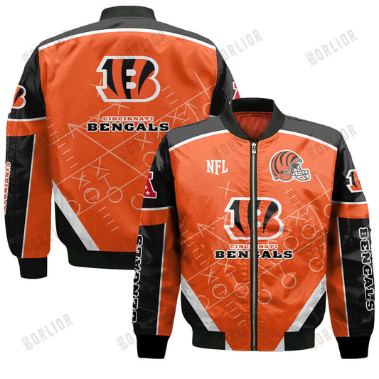 Cincinnati Bengals Football Team 2024- 25 The Heat Of The New Season Bomber Jacket