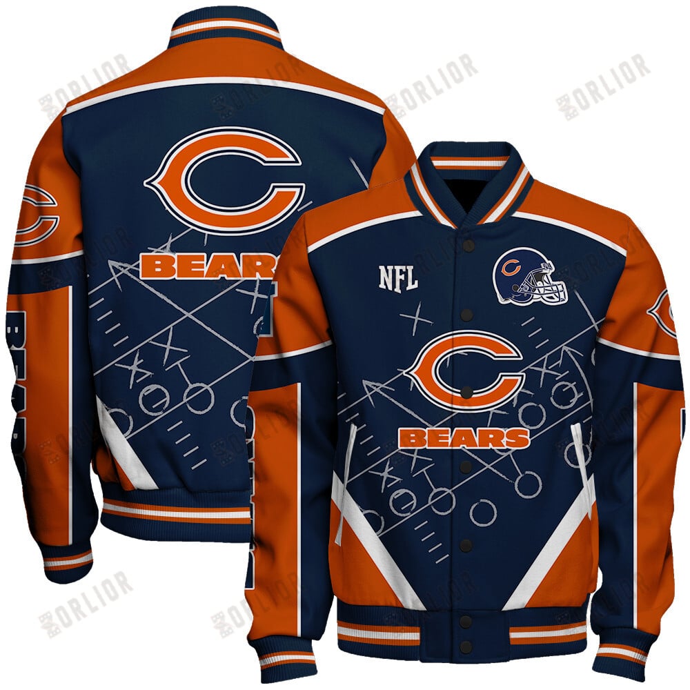 Chicago Bears Football Team 2024- 25 The Heat Of The New Season Unisex Varsity Jacket